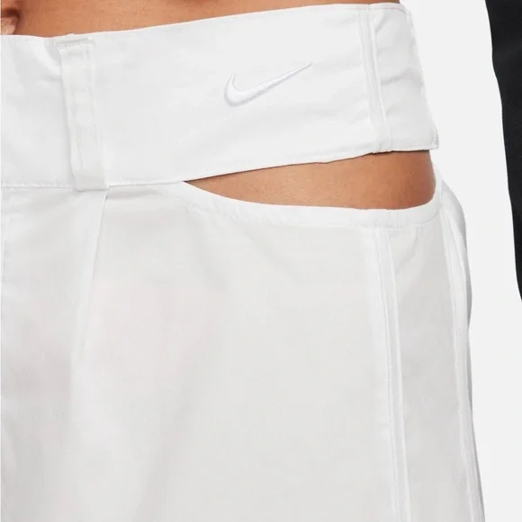 LONG Women's White Nike Wide-Leg Trouser Pants Size Medium - Picture 3 of 7